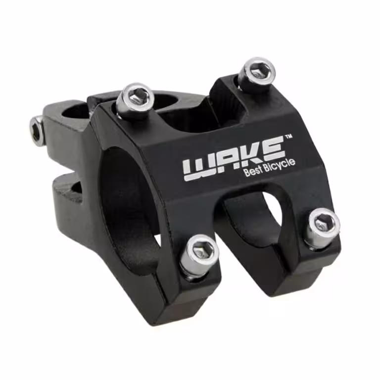 Potencia Corto Manillar Bicicleta MTB – WAKE 31,8 mm Aluminio, Negro