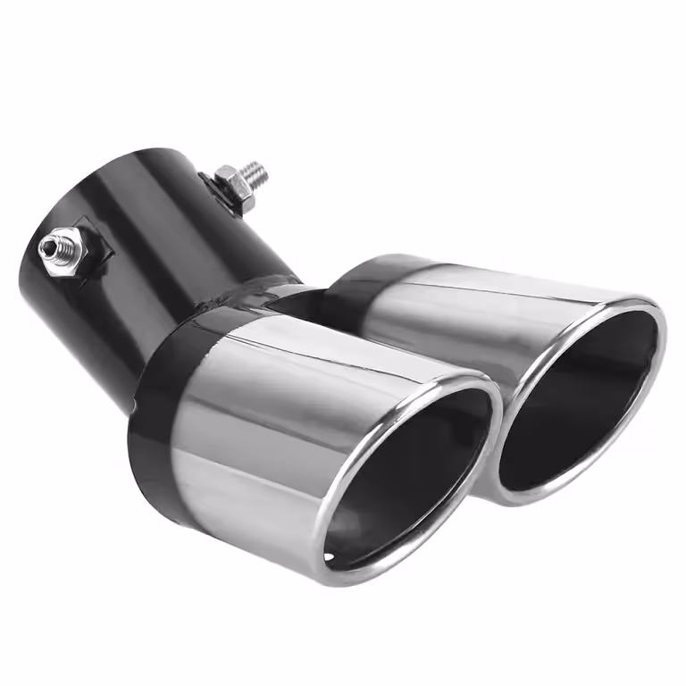 Ornamento Tubo Escape Doble Inox Universal – Compatible BMW, Audi, VW