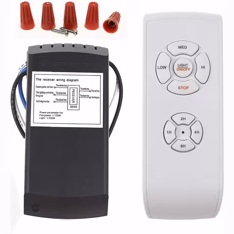 Control Remoto Ventilador e Iluminación con Temporizador 220V – 2 Circuitos, Control Velocidad
