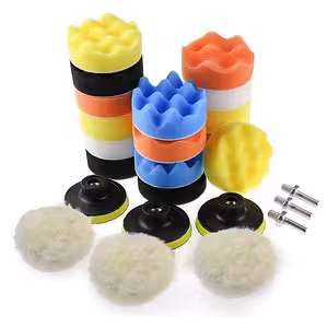 Set Polish Auto con Discos 75mm y Esponjas 80mm – Adaptadores Taladro Incluidos