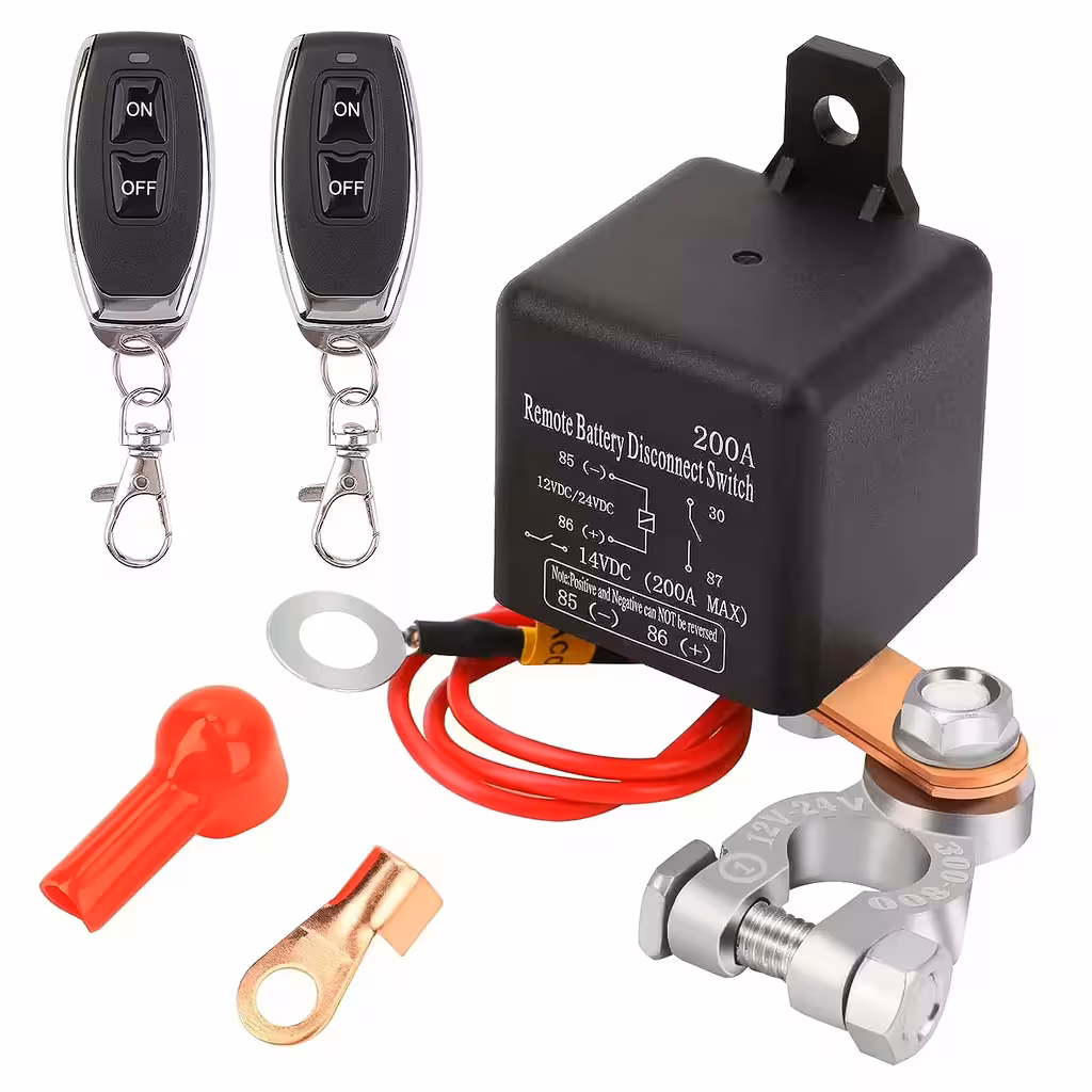 Interruptor General Batería Auto con Control Remoto 12V – Control a Distancia y Protección Batería 200A