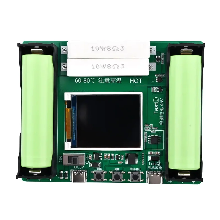 Tester με λειτουργία φόρτισης και εκφόρτισης για 18650