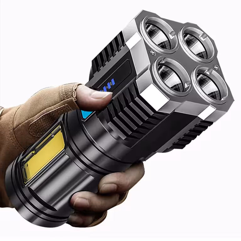 Linterna LED Recargable Potente – Ideal para Caza, Pesca, Camping