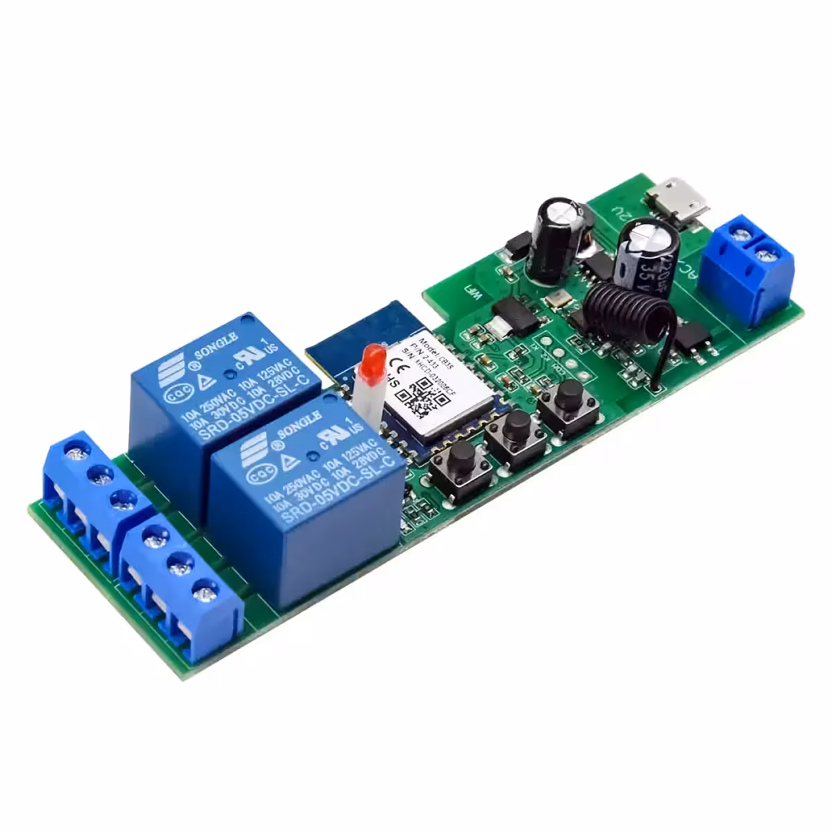 Ασύρματος διακόπτης με δύο κανάλια για έλεγχο ηλεκτρικών συσκευών