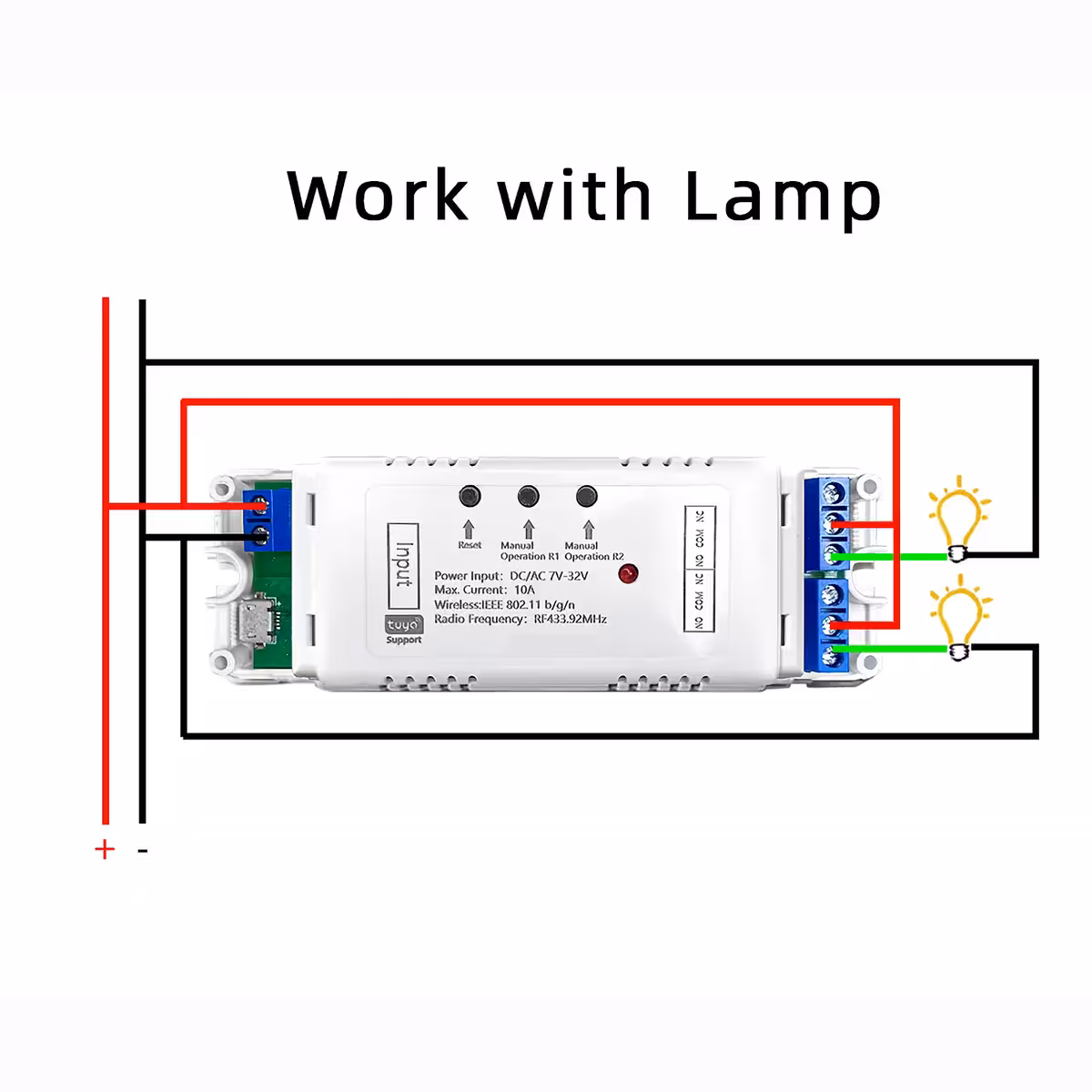 Σχέδιο εγκατάστασης και σύνδεσης για έξυπνο WiFi module ρελέ