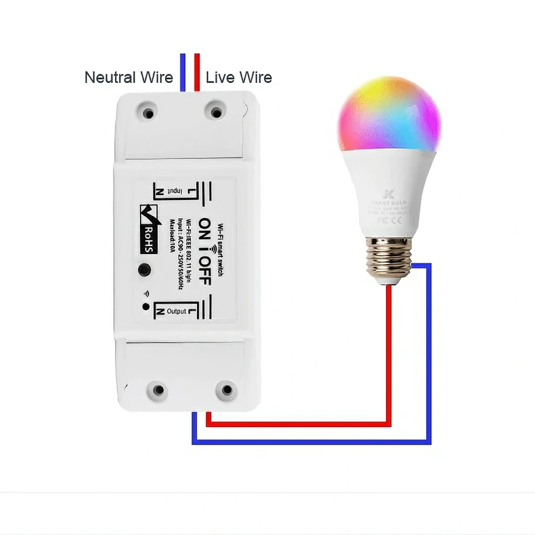 Ηλεκτρικό σχέδιο για έξυπνο ρελέ Ηλεκτρικό σχέδιο και οδηγίες για καλωδίωση ρελέ smart με 1 κανάλι