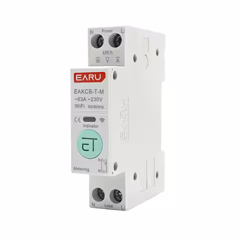Contador Eléctrico Monofásico WiFi con Protección Sobretensión y Monitor de Consumo