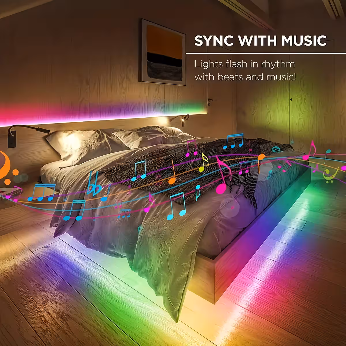 Δυναμικά φωτιστικά εφέ σύμφωνα με τον ρυθμό μουσικής