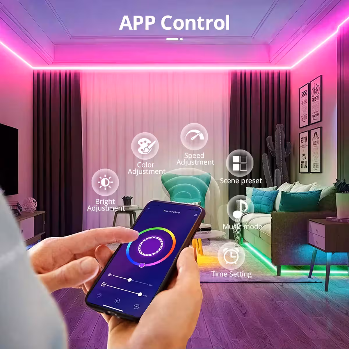 LED controller συγχρονισμένος με μουσική, ιδανικός για πάρτι