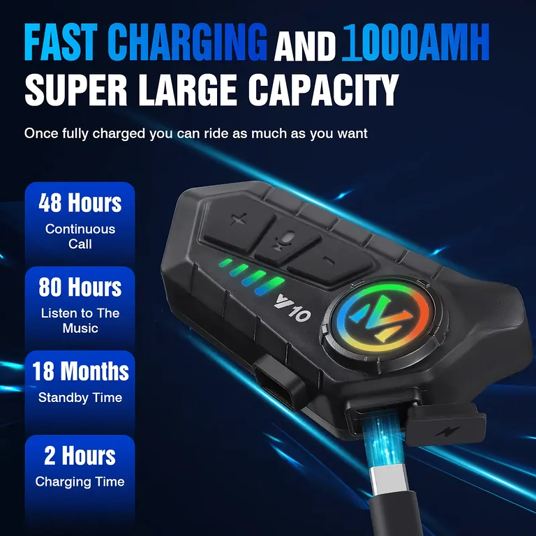 Intercom μοτοσικλέτας με αυτονομία έως 32 ώρες