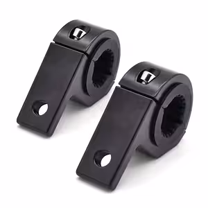 Set 2 Soportes Universales Aluminio 22-32mm para Accesorios – Focos, Cámaras, Espejos para Scooter, Bicicleta, Moto, ATV