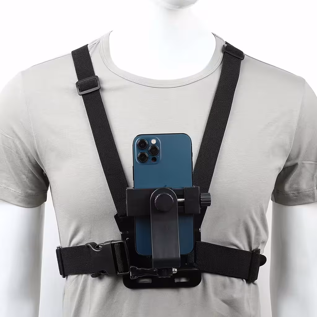 Soporte Arnés Pecho para Teléfono y Cámara GoPro – Sistema Ajustable Chest Mount