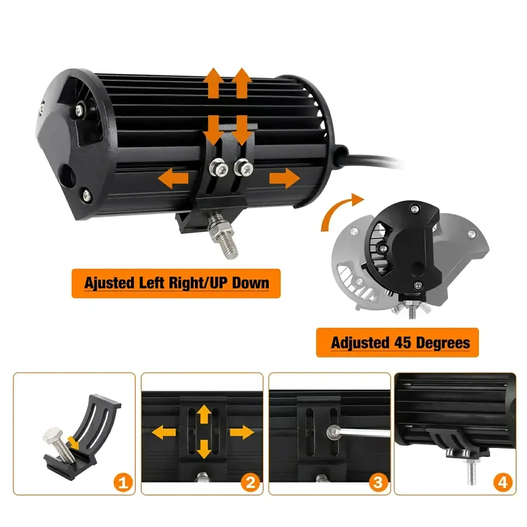 Διπλό σετ LED BAR 240W Σετ δύο LED BAR με στιβαρή βάση, κατάλληλα για off-road οχήματα