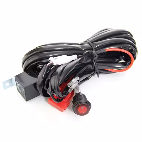 Cableado Focos LED Auto Moto 12V – Relé 40A, Fusible 30A, Compatible LED BAR