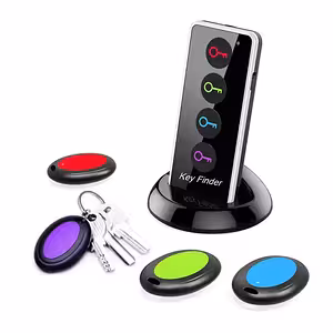 Dispositivo Localización Llaves con Control Remoto – Key Finder con Alarma Sonora, 4 Llavero Anti-Pérdida