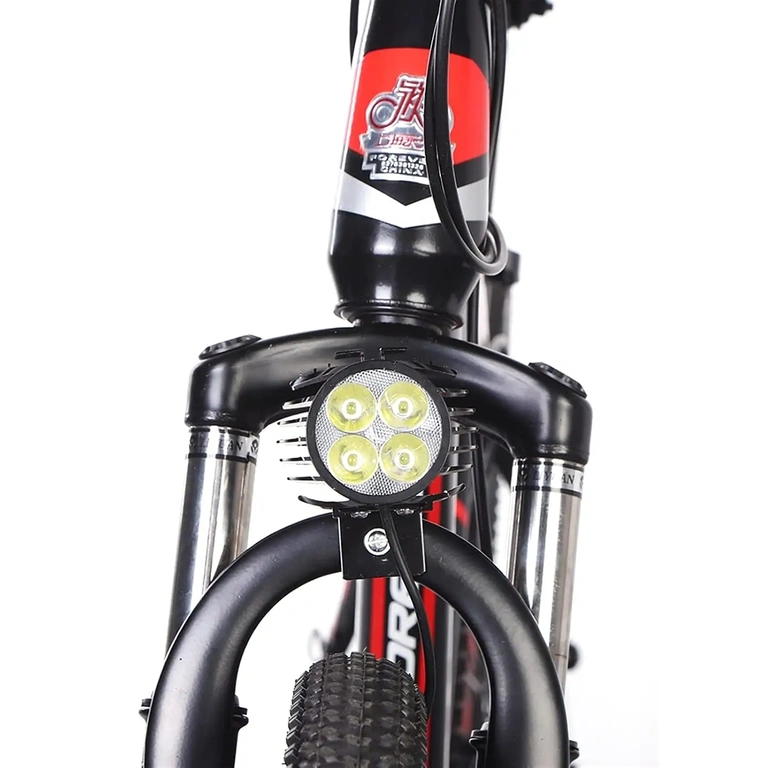 Φανάρι LED τοποθετημένο μπροστά σε ηλεκτρικό ποδήλατο, μπροστινή άποψη