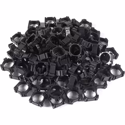 Set 100 Soportes Modulares para Celdas Li-Ion 18650 – Abrazaderas de Fijación Banco de Baterías ABS