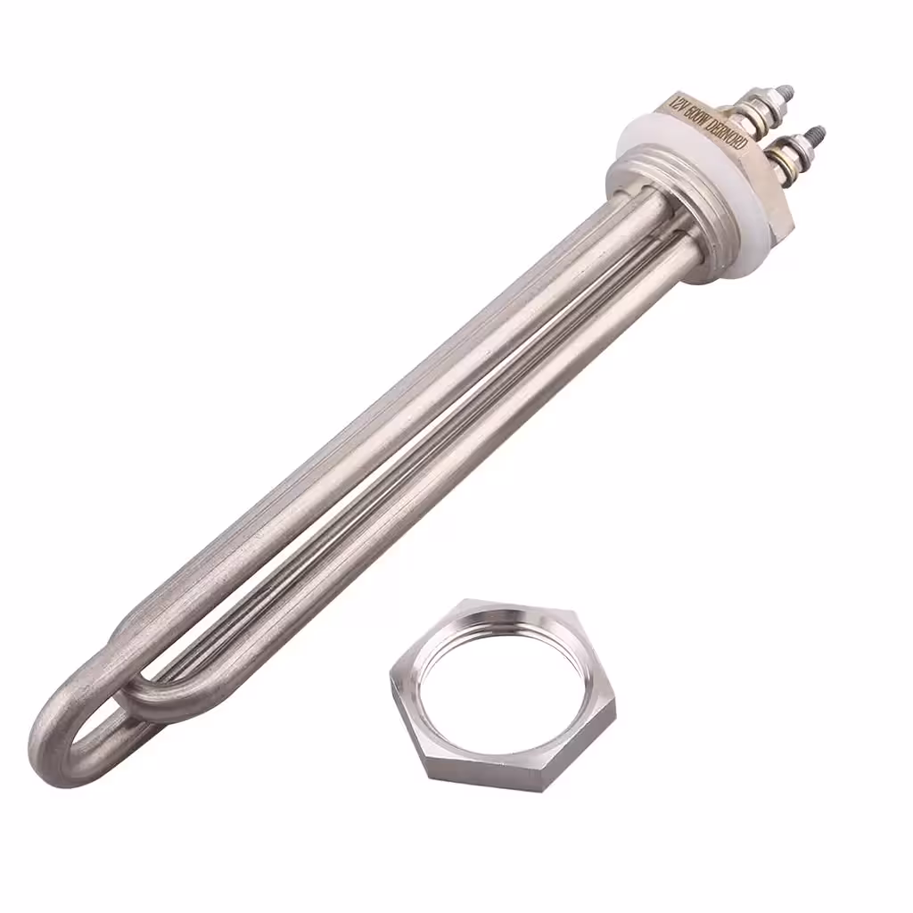 Elemento Resistencia Calentador Agua Caldera 12V 24V – Calentador Eléctrico 300W / 600W para Sistemas Solares Off-Grid