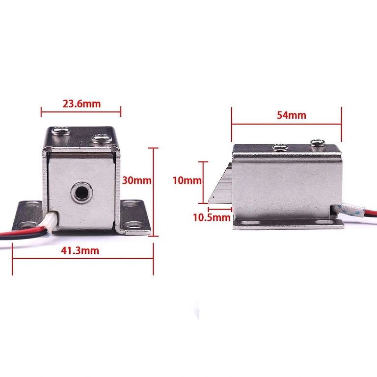Ηλεκτρομαγνητική κλειδαριά 12V – διαστάσεις Διαστάσεις της ηλεκτρομαγνητικής κλειδαριάς 12V εμφανιζόμενες στην εικόνα