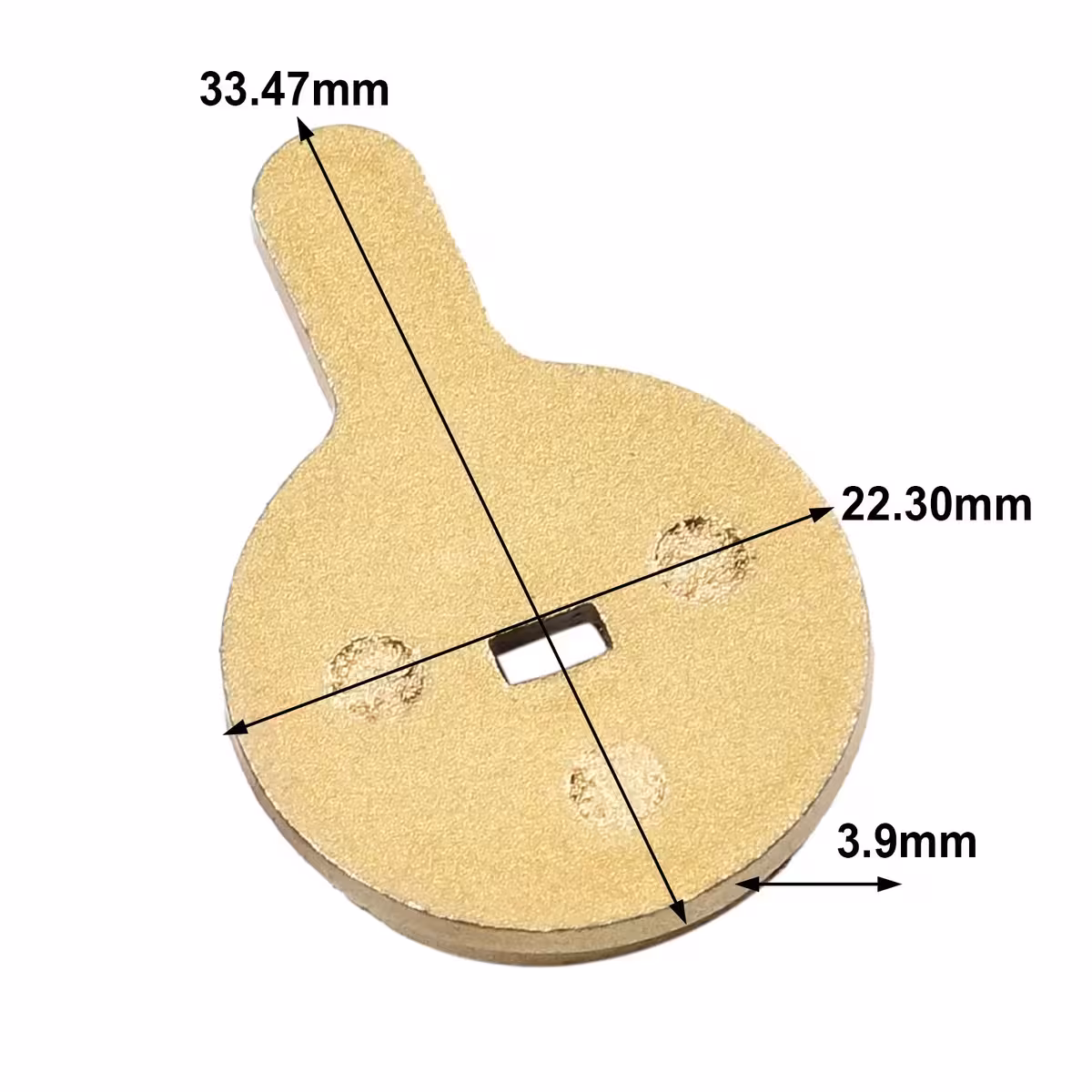 Διαστάσεις τακακιών φρένων: 33,5 x 22,3 x 3,9 mm