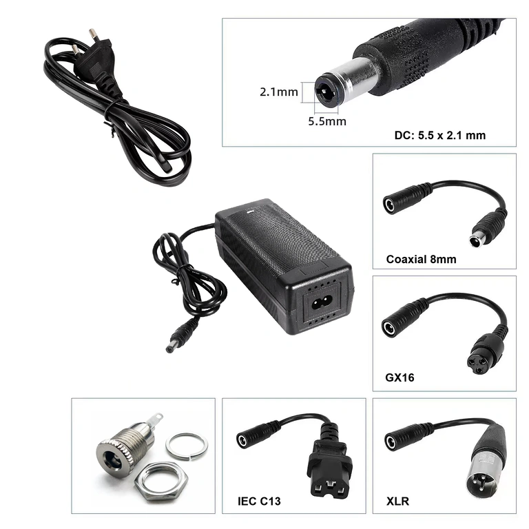 Φορτιστής 60V–67,2V 2A με συνδετήρα IEC C13 για σκούτερ CityCoco, Harley και τρίκυκλα