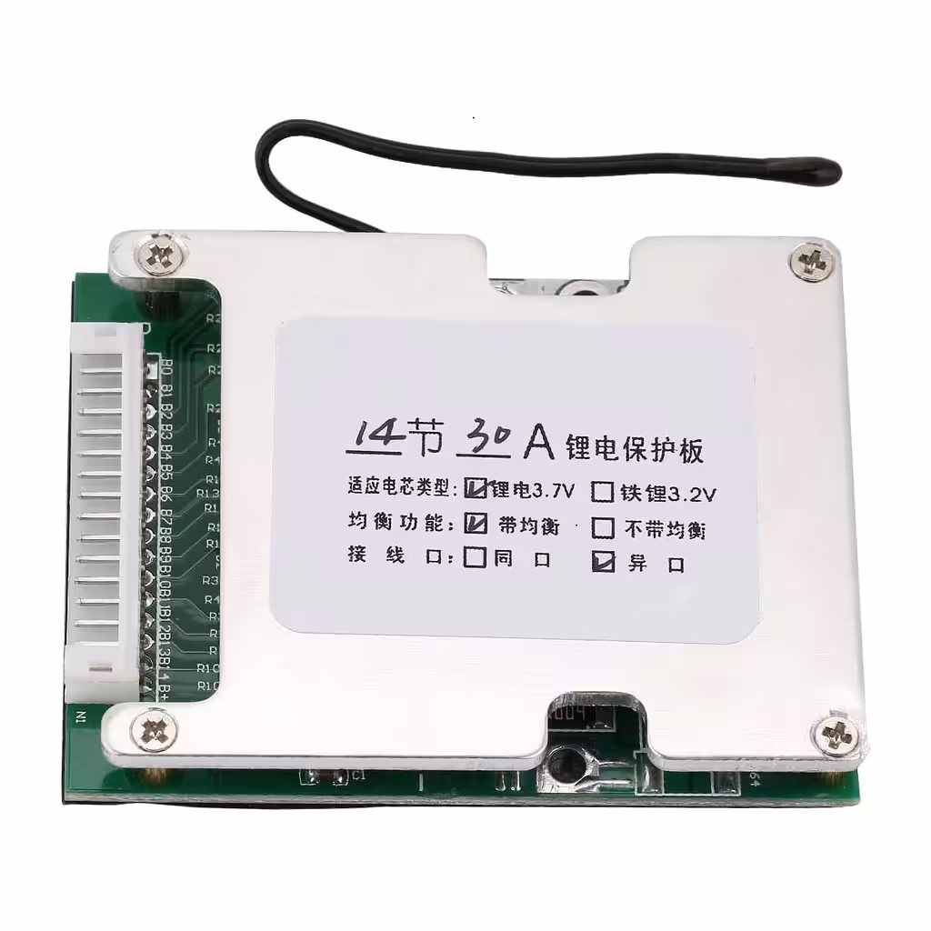 BMS 14S 52V 30A para baterías Li-Ion – protección y balanceo de acumuladores