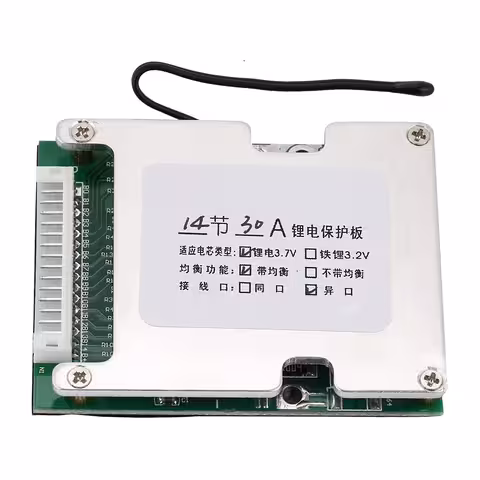 BMS 14S 52V 30A para baterías Li-Ion – protección y balanceo de acumuladores