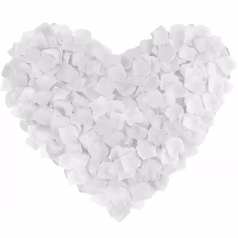 Pétalos de rosas artificiales blancas 500 unidades – decoración romántica para bodas y eventos