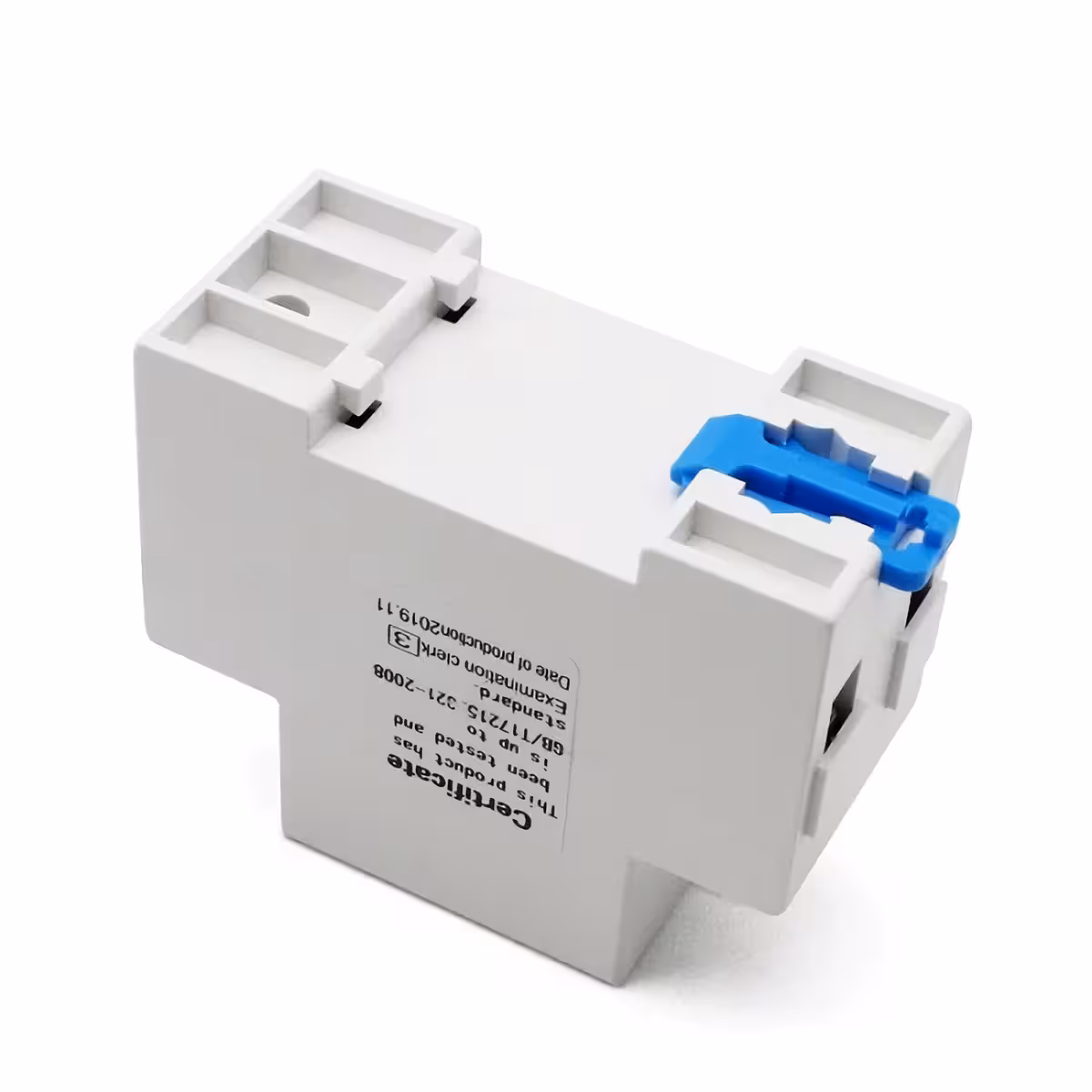 Πλάγια όψη μονοφασικού μετρητή DIN με ψηφιακή LCD οθόνη