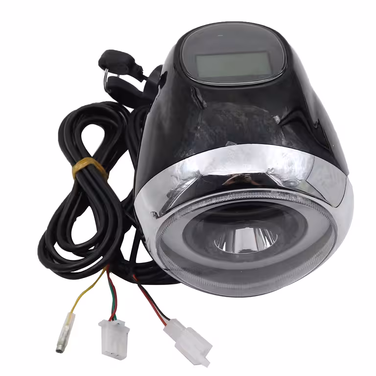 Farol Scooter Eléctrico Citycoco Harley 60V con Pantalla LCD, Luz LED y Contacto Eléctrico