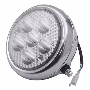 Faro LED redondo para motocicleta, compatible con sistemas 12V-80V
