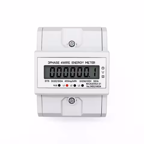 Contador Trifásico Digital de Corriente para Energía Eléctrica 380V – Monitorización Precisa del Consumo