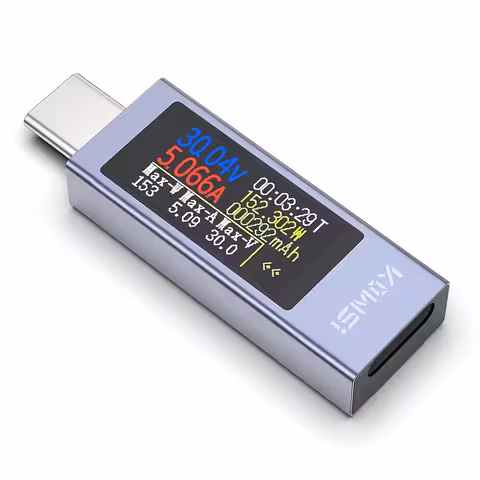 Multímetro USB C Kowsi KWS-2302C – Tester Digital de Voltaje, Corriente y Capacidad