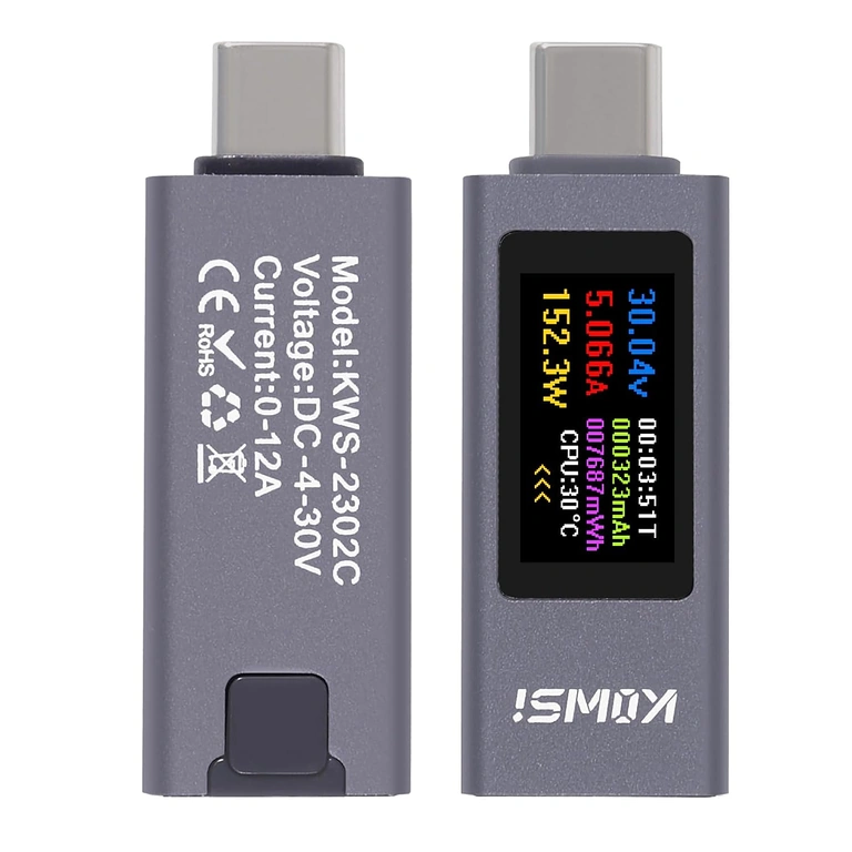 Varias fotografías del USB C Tester KWS-2302C
