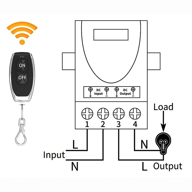 Instalación rápida y sencilla del módulo relé con control remoto RF para diversos equipos