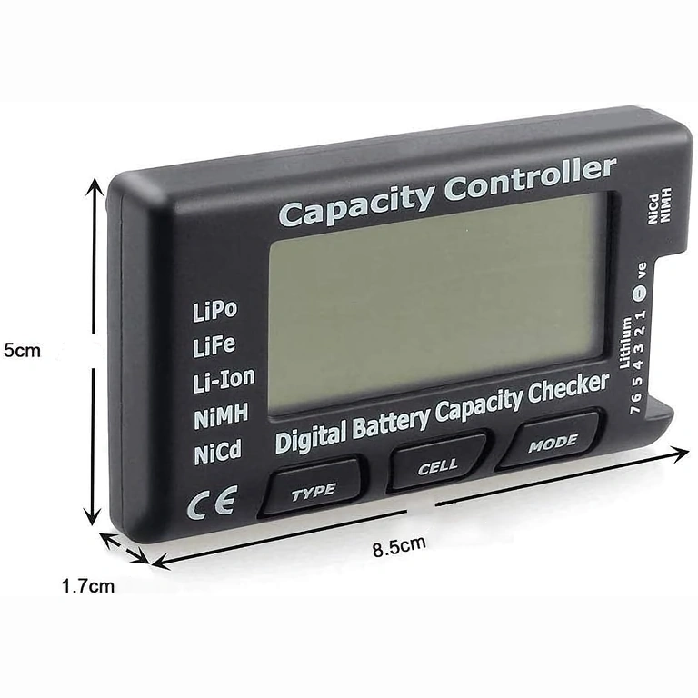Tester digital Li-Ion 18650 y LiPo 2-7S, preciso y rápido