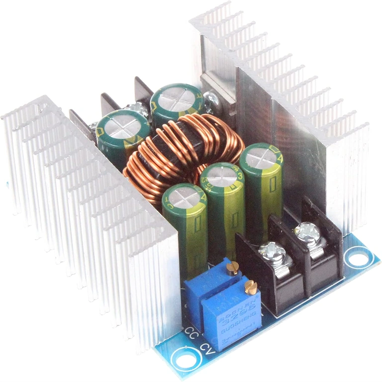 Ajuste de voltaje y corriente en el módulo CC/CV 20A 300W