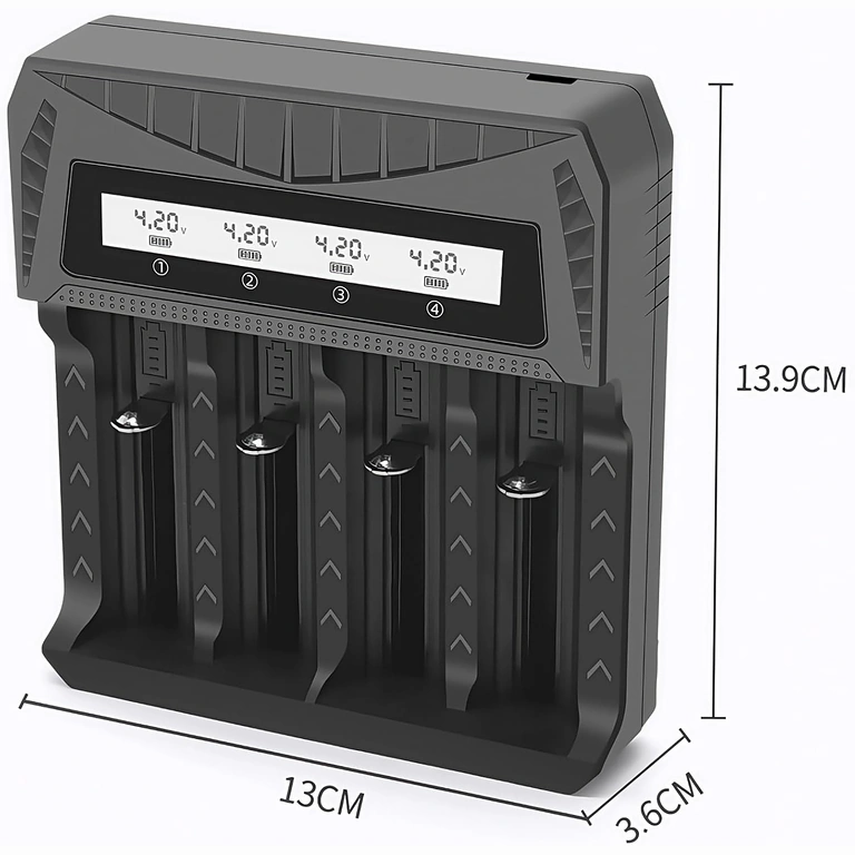Cargador 18650 diseño compacto y portátil