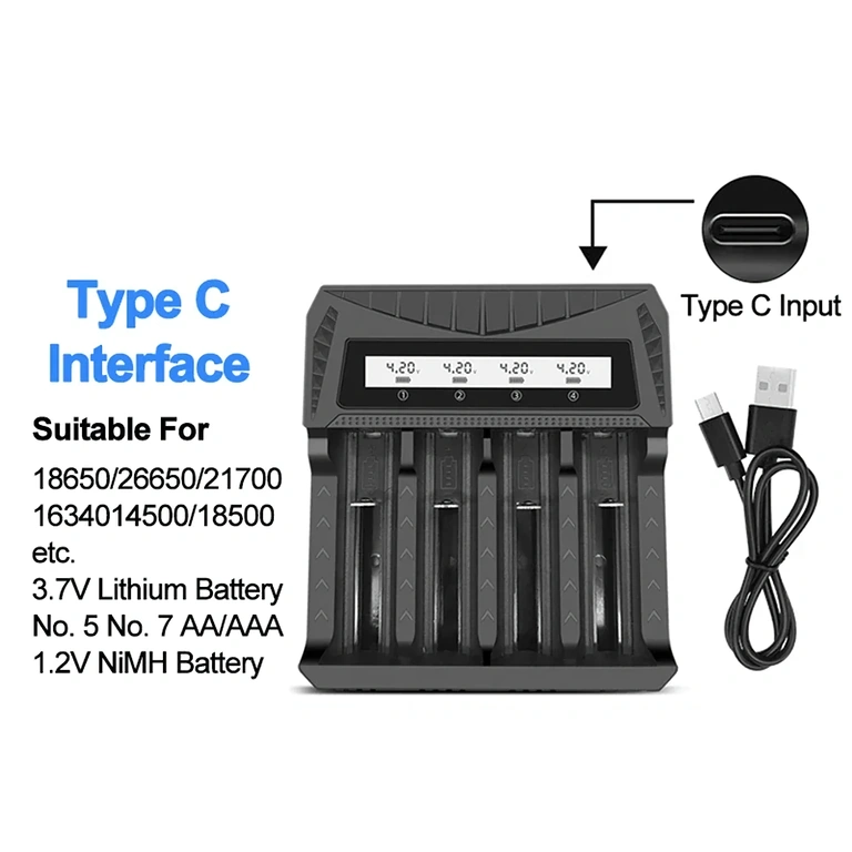 Cargador compatible con varios tipos de baterías