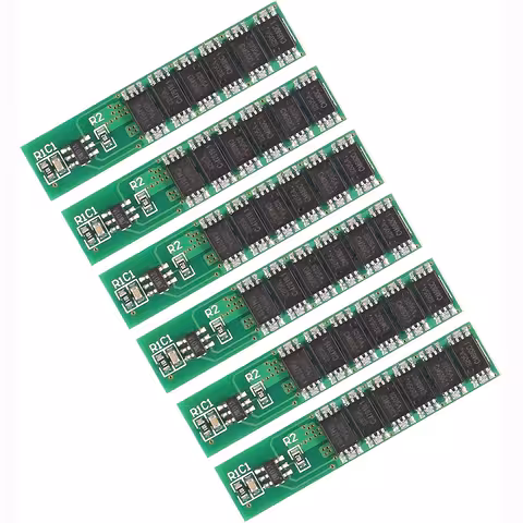 Set de 6 Unidades – Módulo BMS 1S 18650 3.7V 10A con Protección Completa
