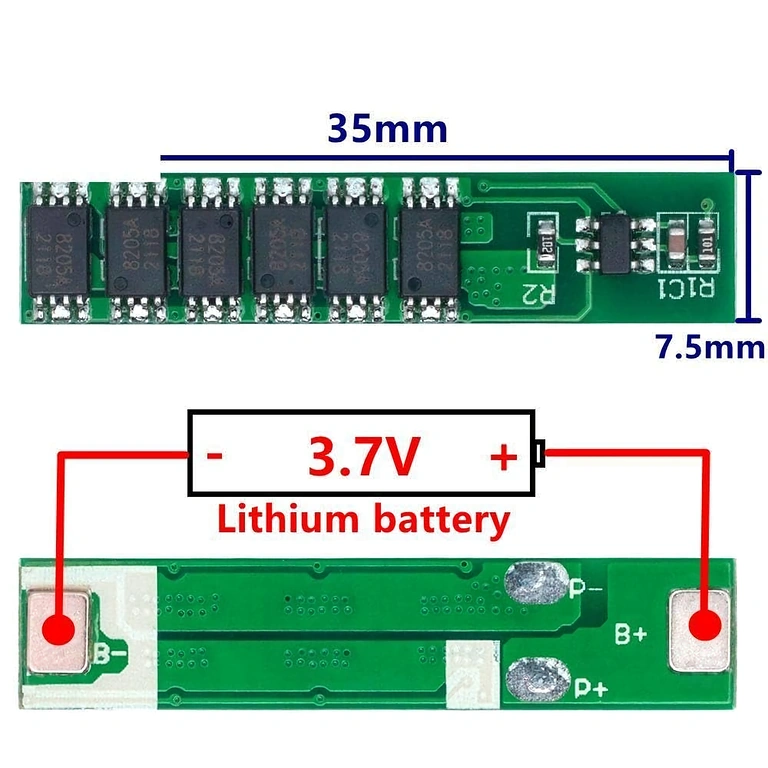 Paquete de 6 módulos BMS conectado a cables