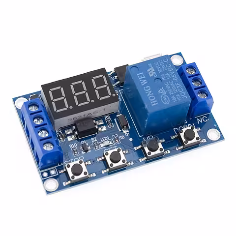 Módulo Relé de Retardo con Pantalla – 6-30V – Tiempo Ajustable 0.1s–999min