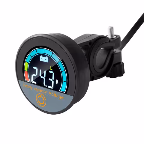 Indicador de Estado y Nivel de Batería – Voltímetro DC 12V–72V Li-ion y LiFePO4 con Display para Bicicleta, Scooter y Patinete Eléctrico