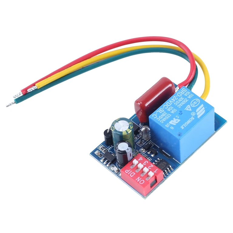 Componentes del módulo relé de tiempo mecánico/analógico, visualización de detalles