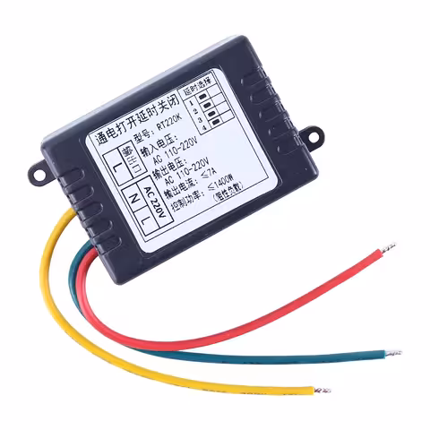 Módulo Relé de Tiempo Mecánico/Analógico 1–480 min – Retardo a Apagado (OFF-delay), AC 220V 7A