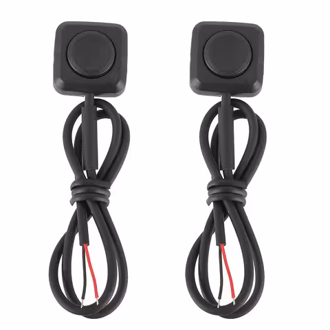 Set de 2 Unidades: Botón Auto/Moto con Retorno 12V/24V Montaje Superficial — Mini Botón Push Sin Retención