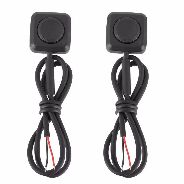 Set de 2 Unidades: Botón Auto/Moto con Retorno 12V/24V Montaje Superficial — Mini Botón Push Sin Retención