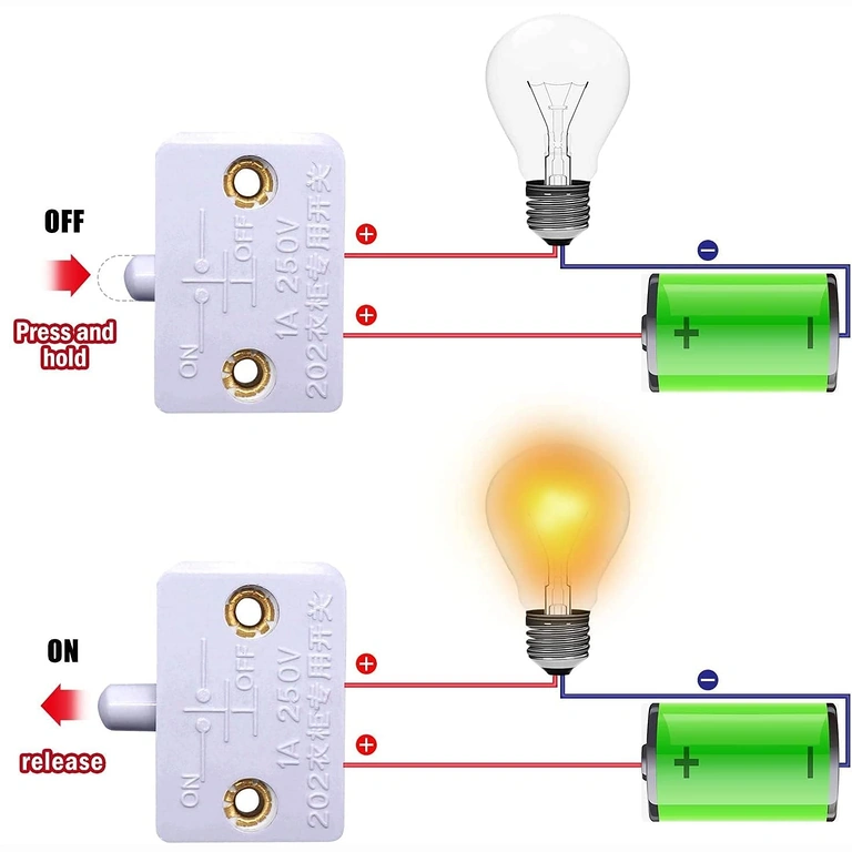 Ejemplo de conexión del interruptor de armario