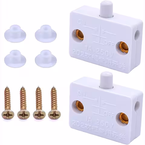 Set de 2 Unidades: Interruptor de Puerta Luz LED para Armario, Empotrado – Conmutador Automático con Sensor
