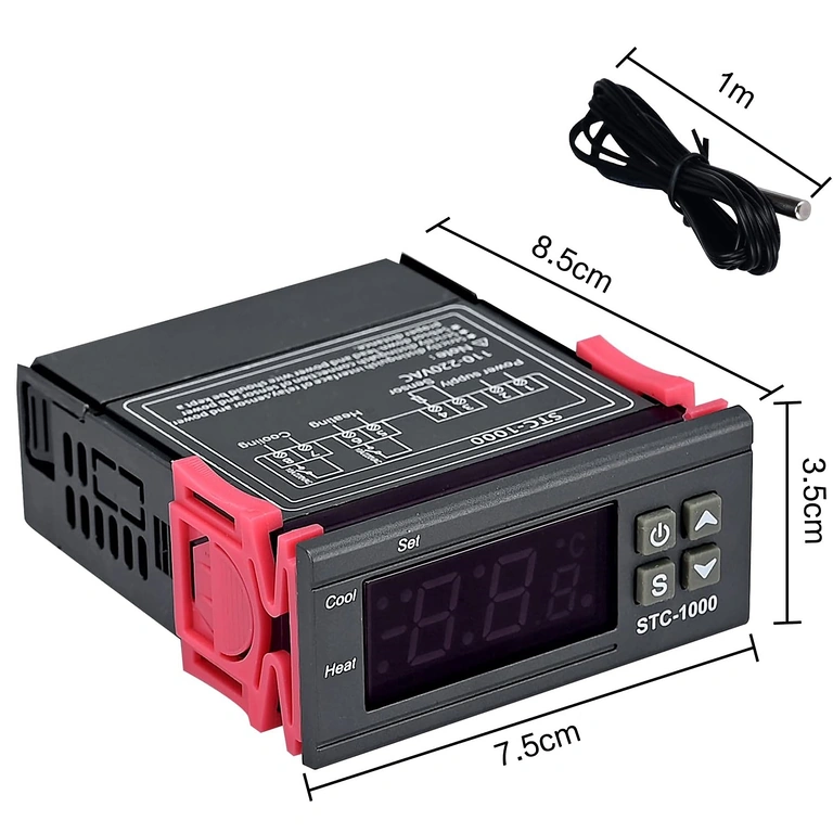 Controlador de temperatura STC1000 para fermentación de cerveza, vino y homebrewing